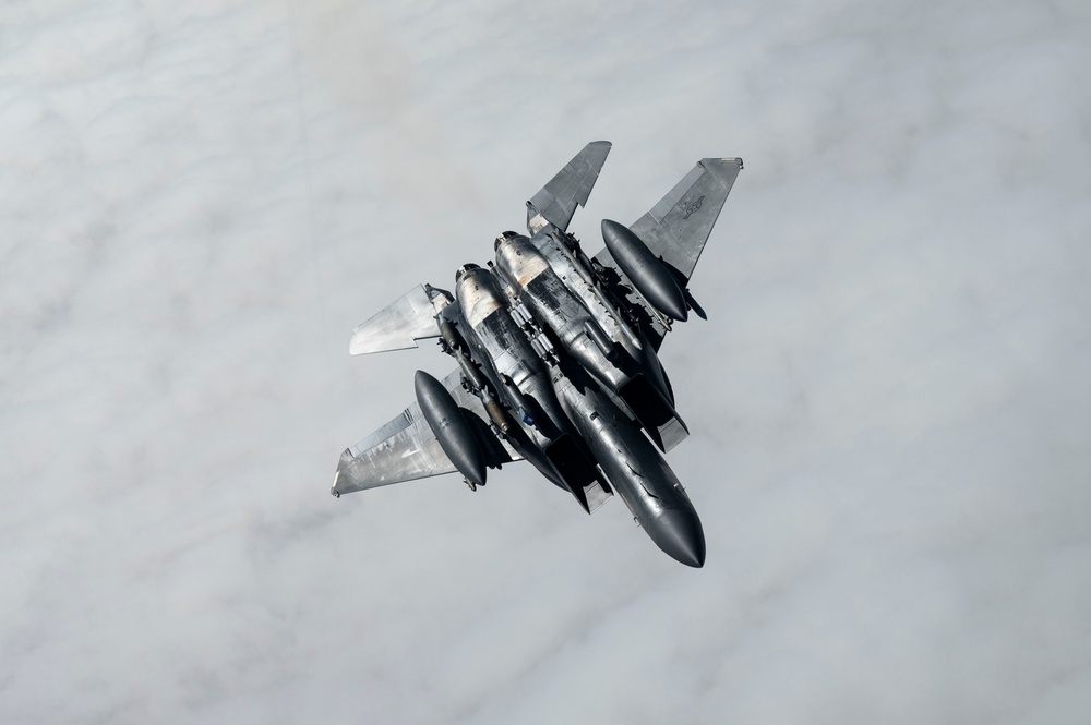 Fighters refueled over the clouds