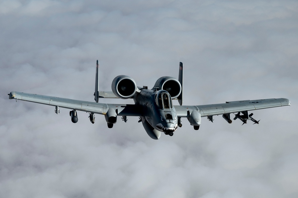 Fighters refueled over the clouds