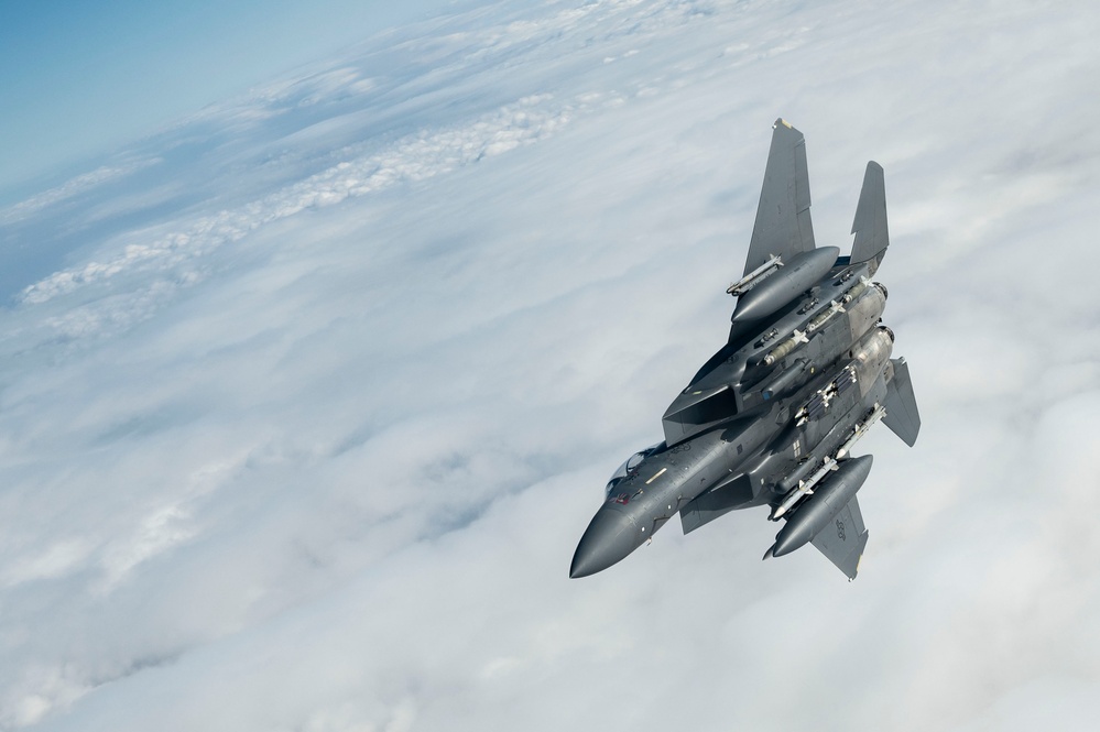 Fighters refueled over the clouds