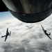 Fighters refueled over the clouds