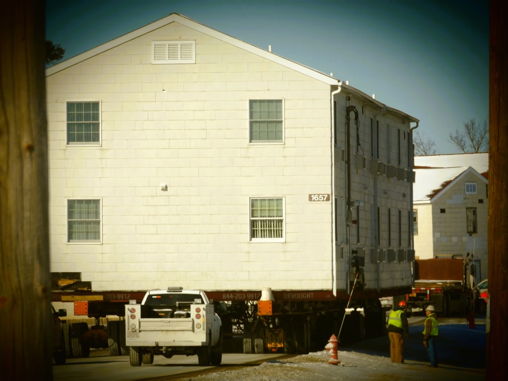 Contractors move second of five World War II-era barracks in 2025 at Fort McCoy