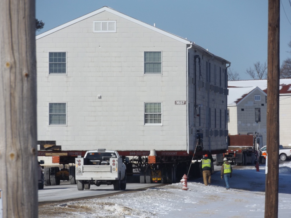 Contractors move second of five World War II-era barracks in 2025 at Fort McCoy