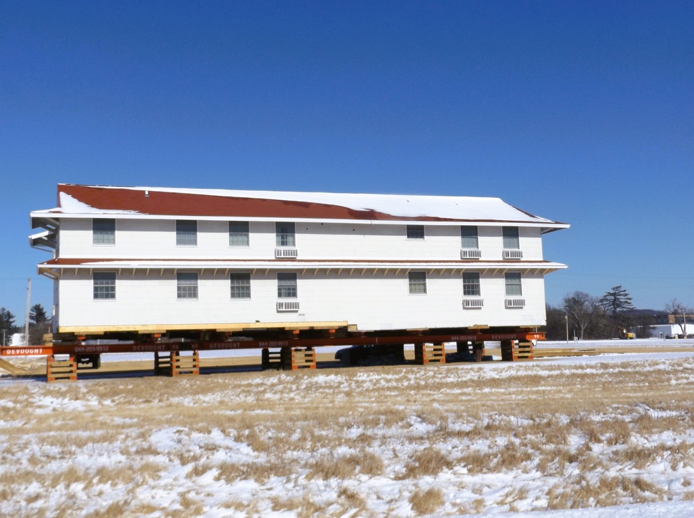 Relocation of World War II-era barracks at Fort McCoy