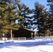 Cabins are available to rent year-round at Fort McCoy’s Pine View Campground; winter offers a unique experience