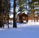 Cabins are available to rent year-round at Fort McCoy’s Pine View Campground; winter offers a unique experience