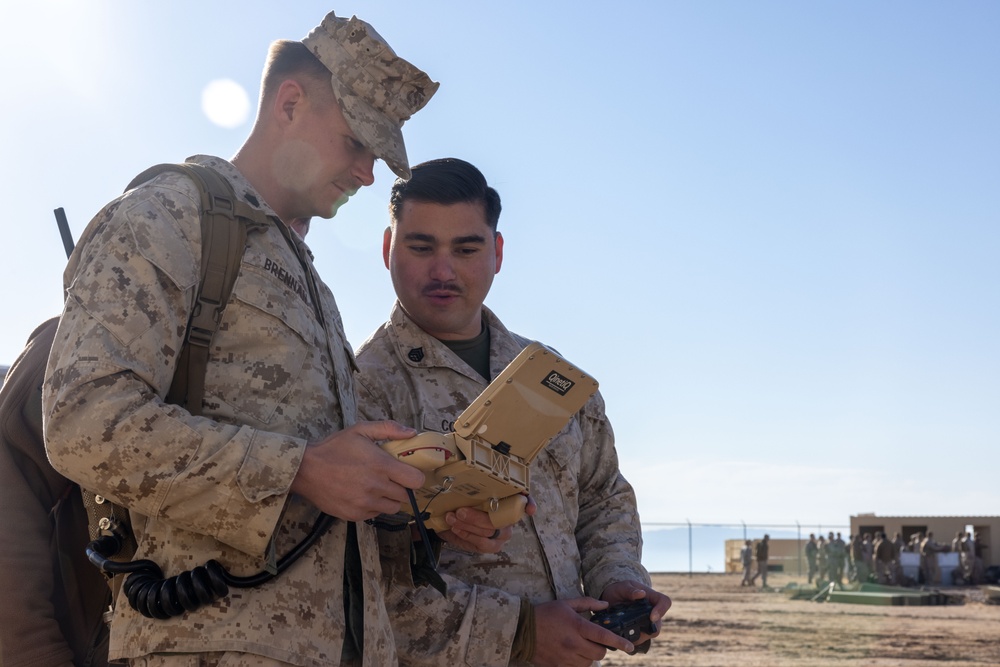 TTECG Marines demonstrate emerging technology to 4th Marine Division during AFX 1-25