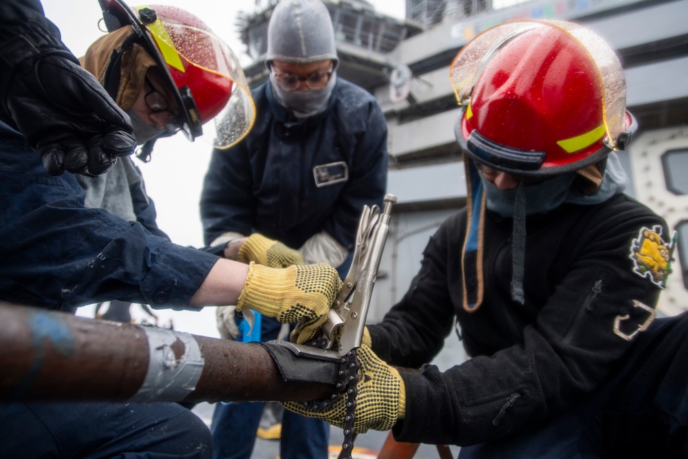 Nimitz Conducts a General Quarters Drill