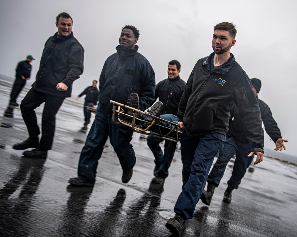 Nimitz Conducts a General Quarters Drill