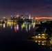 Colorful sunrise over Pittsburgh riverways