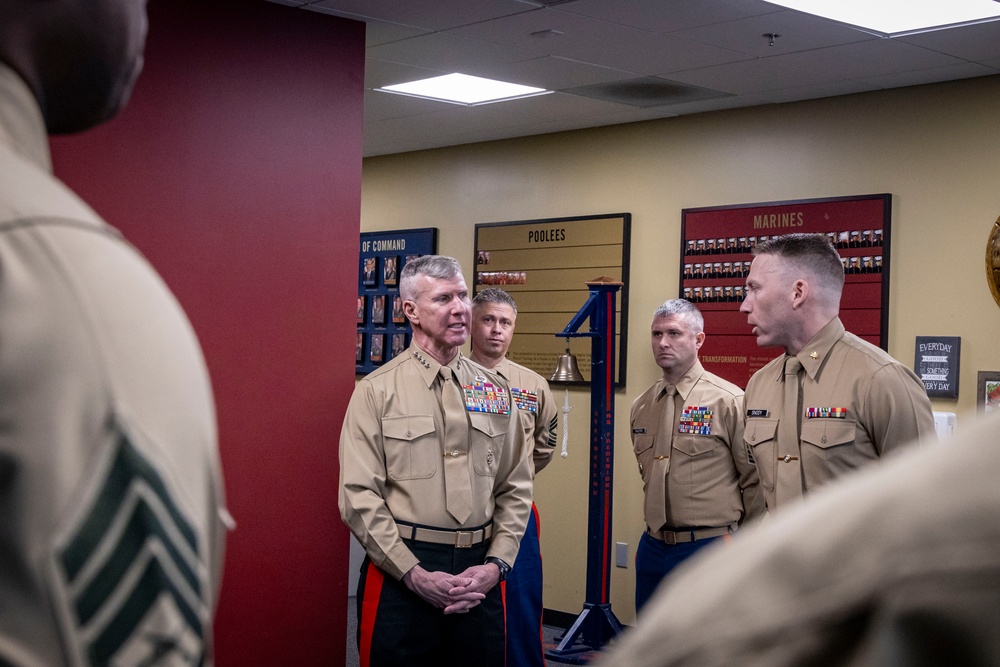 Commandant, Gen. Smith, Visits the Recruiters of RSS Rockville, Md.