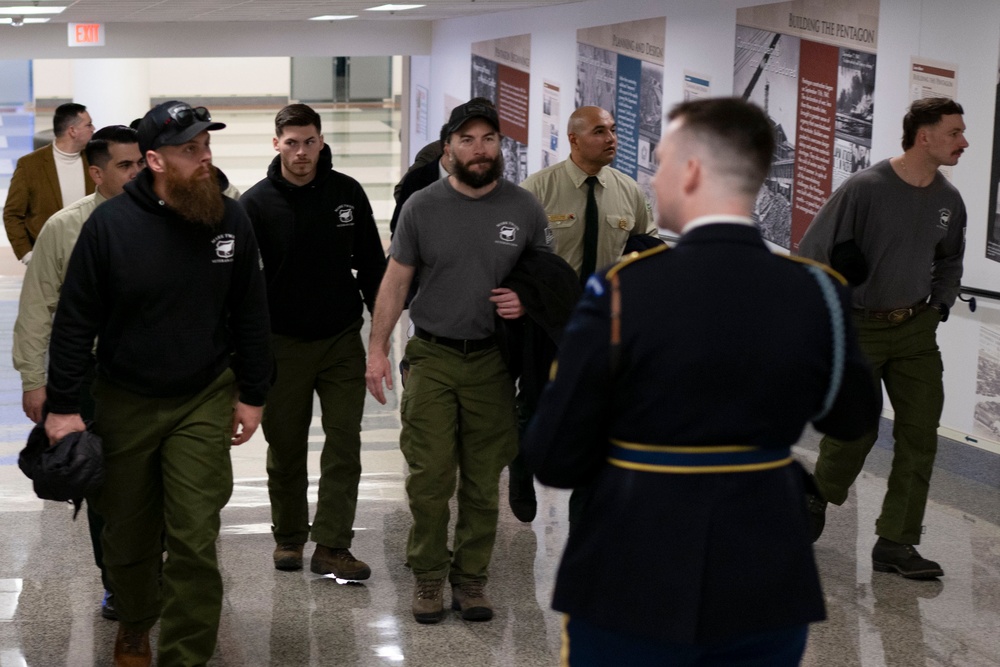 California Wildfire Firefighters Tour Pentagon