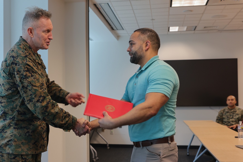 MCRC Commanding General Awards Marines and Civilians