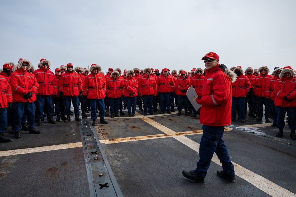 USCGC Polar Star (WAGB 10) conducts operations in McMurdo Sound during Operation Deep Freeze