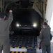 U.S. Service Members unload supplies in support of Joint Operation Southern Guard