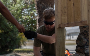 Marines with MWSS-272 undertake construction projects in the Bahamas