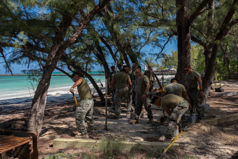 Marines with MWSS-272 undertake construction projects in the Bahamas