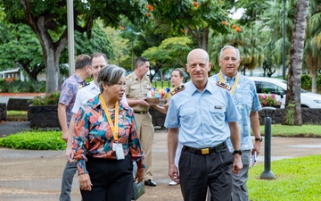 General Stefan Schulz, Deputy Head of Security and Defense Policy for Germany, visits at the Daniel K. Inouye Asia-Pacific Center