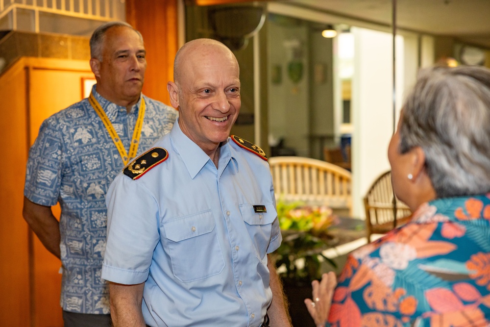 General Stefan Schulz, Deputy Head of Security and Defense Policy for Germany, visits at the Daniel K. Inouye Asia-Pacific Center