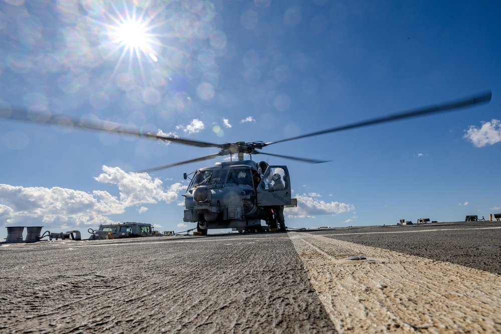 USS Ralph Johnson Flight Operations