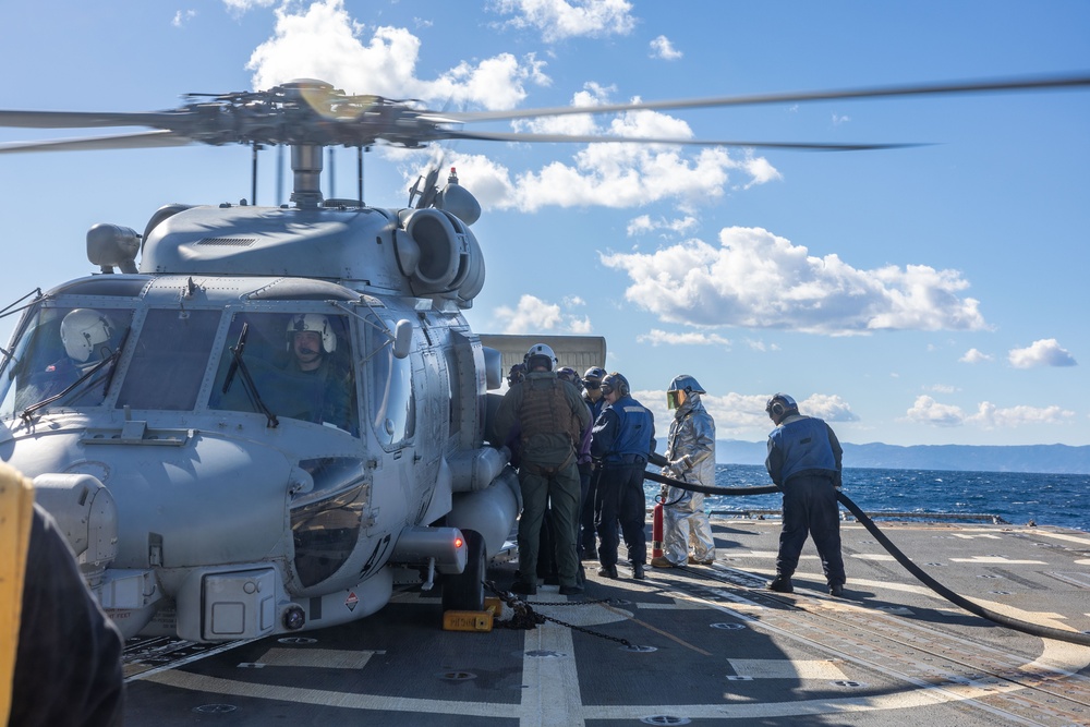 USS Ralph Johnson Flight Operations