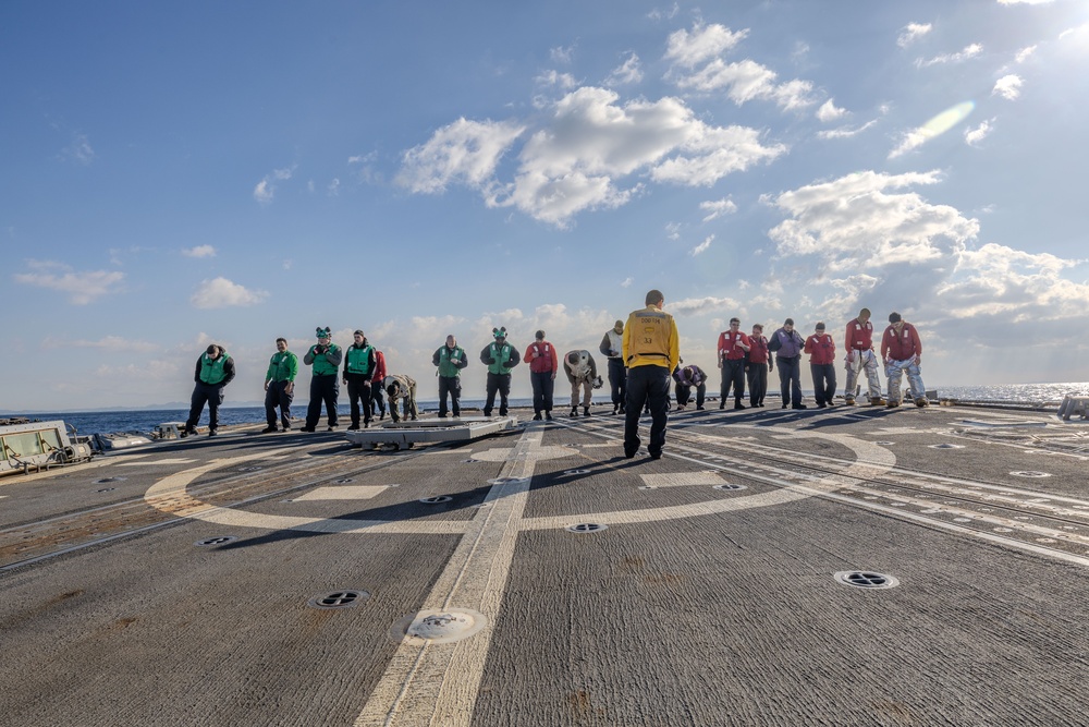 USS Ralph Johnson Flight Operations