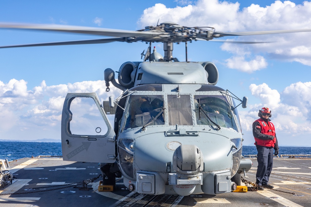 USS Ralph Johnson Flight Operations