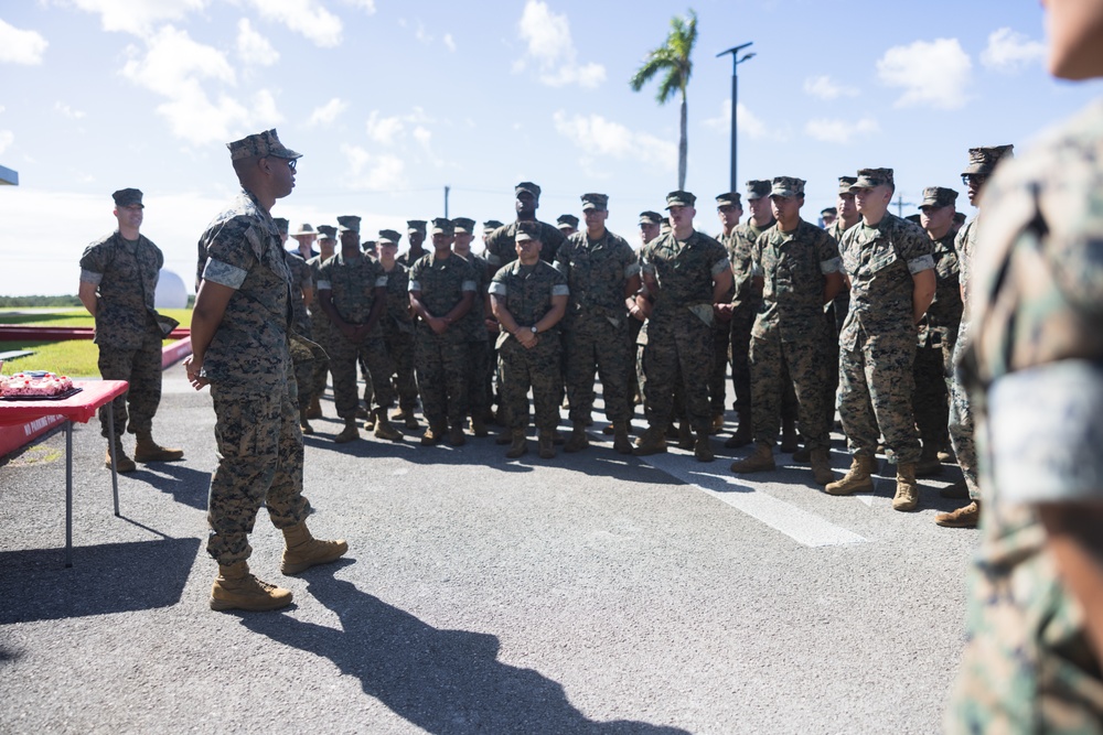 Staff Sgt. Dixon recognized as MCICOM Marine of the Year during formation