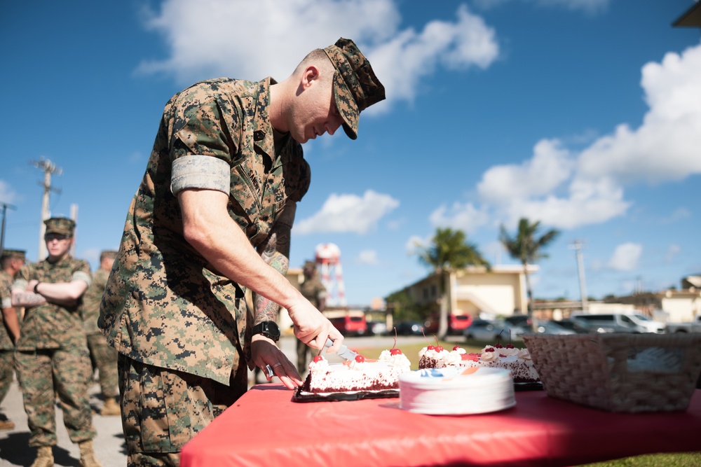 Staff Sgt. Dixon recognized as MCICOM Marine of the Year during formation