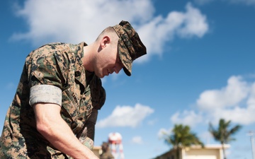 Staff Sgt. Dixon recognized as MCICOM Marine of the Year during formation