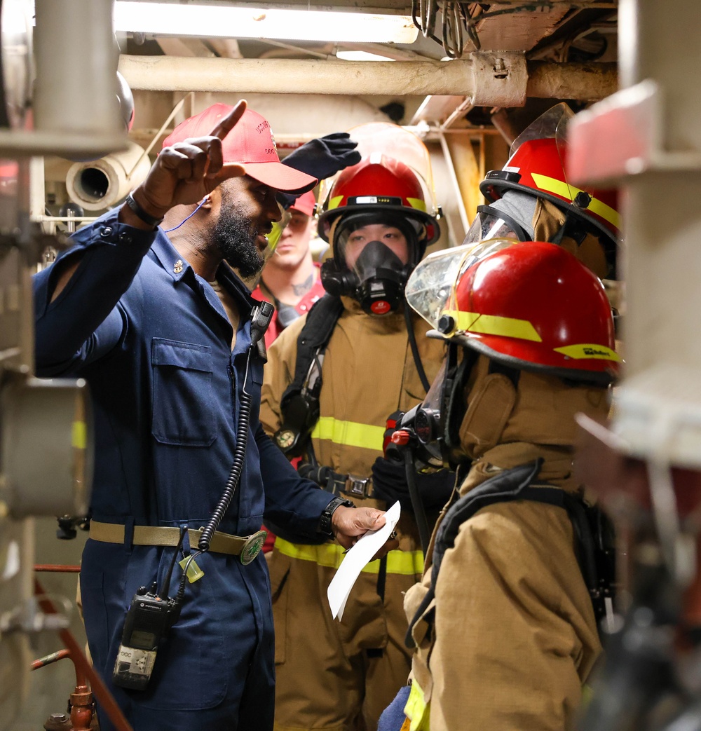 General Quarters Exercise Aboard USS The Sullivans.