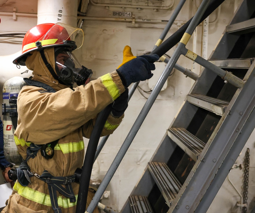 General Quarters Exercise Aboard USS The Sullivans.