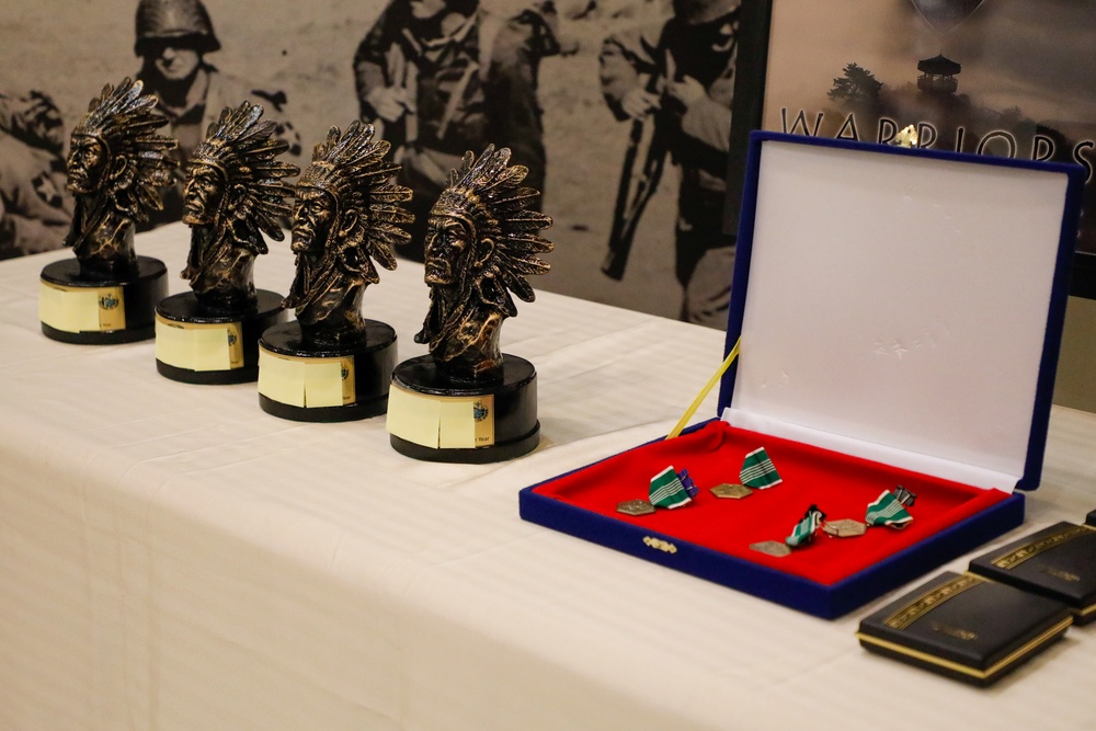 U.S. Army soldiers receive Career Counselor of the Year Awards.