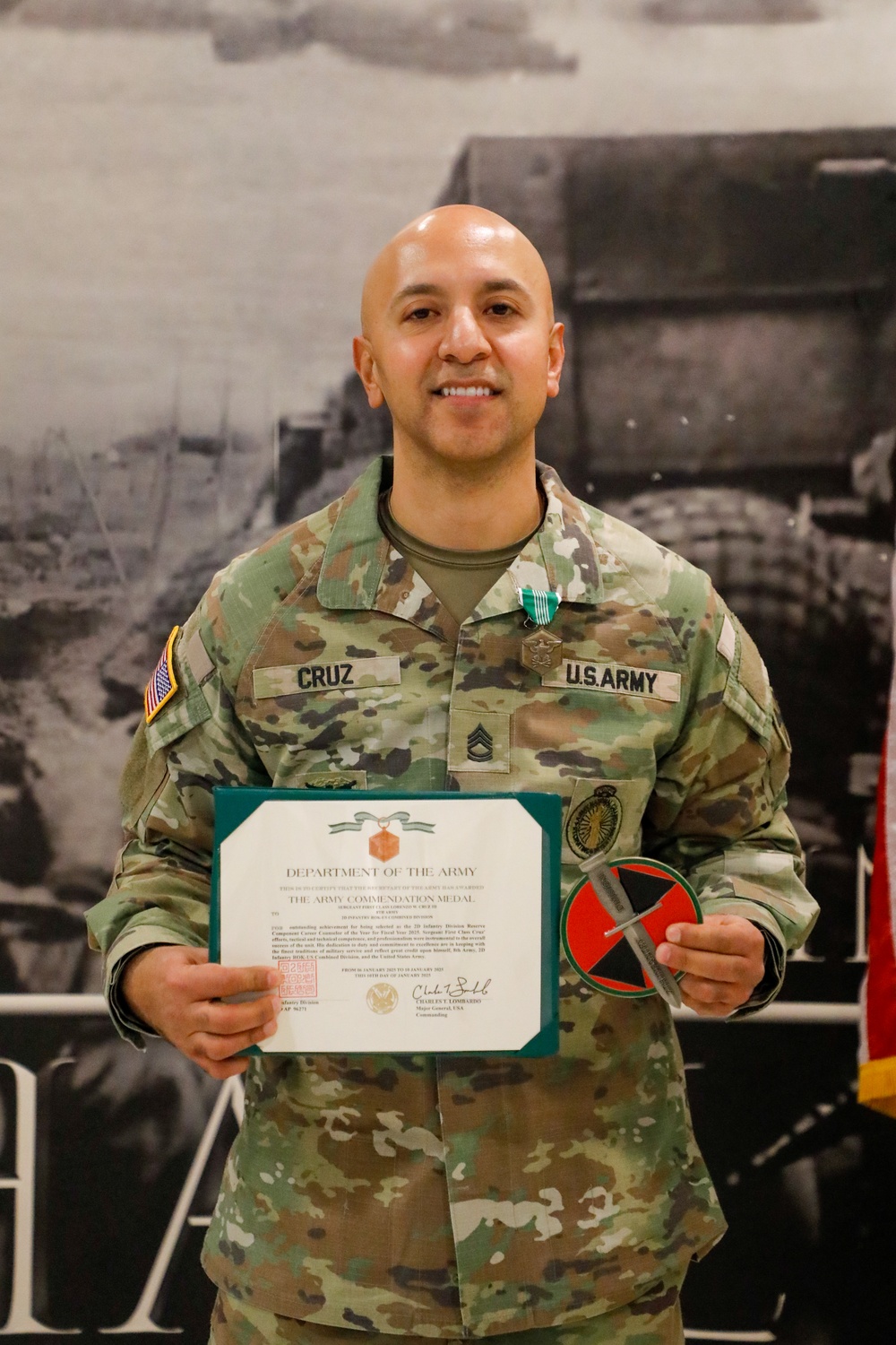 U.S. Army soldiers receive Career Counselor of the Year Awards.