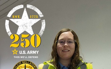 Engineer who accepted job with Army on its 250th birthday year also excited about National Engineers Week