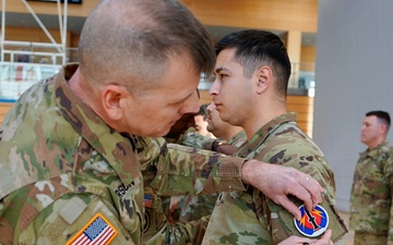 U.S. Army Garrison Wiesbaden Soldiers adopt new patch in ceremony