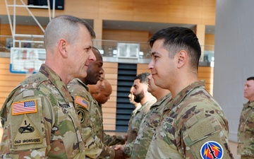 U.S. Army Garrison Wiesbaden Soldiers adopt new patch in ceremony