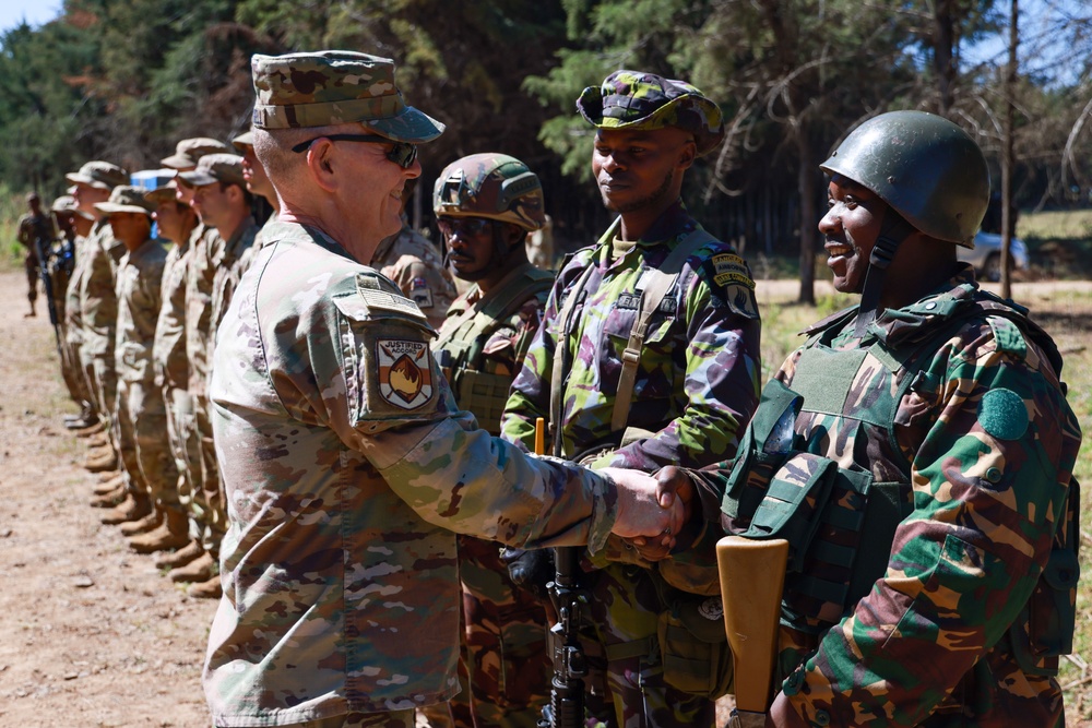 Distinguished visitors award US, Kenya challenge coins