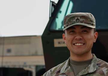 Staff Sgt. Seul Kim poses for a photo at Caserma Del Din