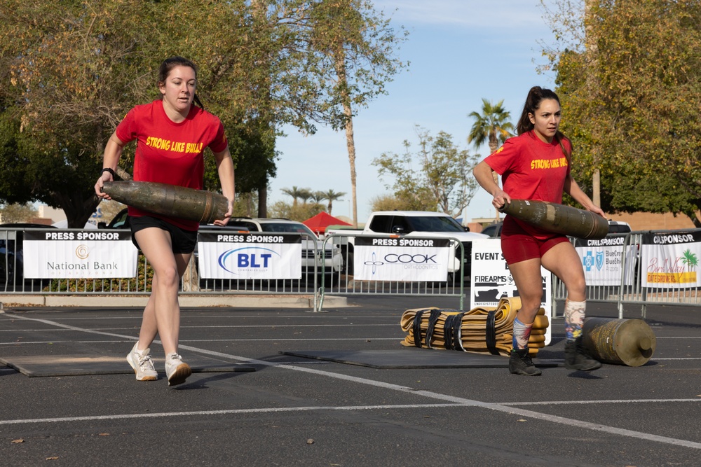 The Commandant’s Own and MWSS-371 support the annual Bull of the Desert Strongman Competition