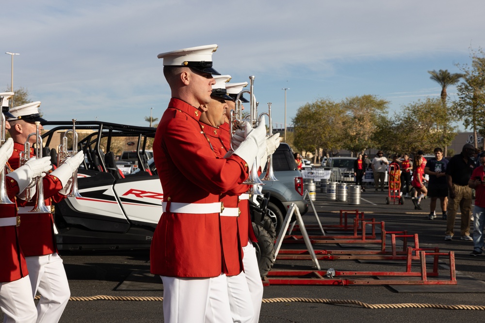 The Commandant’s Own and MWSS-371 support the annual Bull of the Desert Strongman Competition