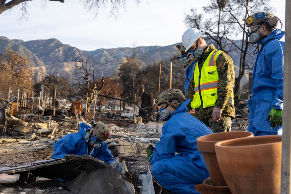 U.S. service members dispose of power walls