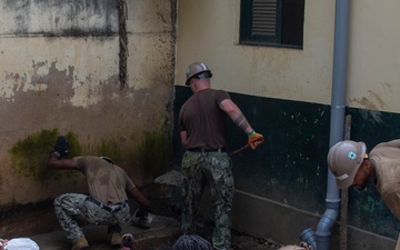 NMCB 1 Seabees São Tomé schoolhouse repair