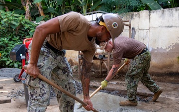 NMCB 1 Seabees São Tomé schoolhouse repair