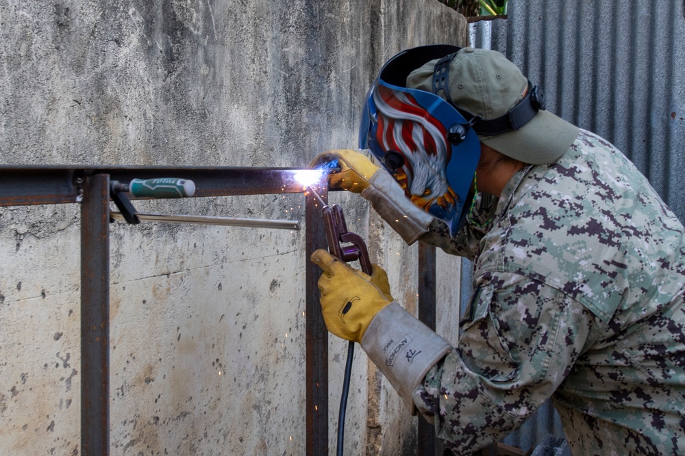 NMCB 1 Seabees São Tomé schoolhouse repair