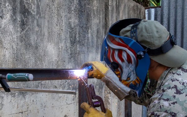 NMCB 1 Seabees São Tomé schoolhouse repair