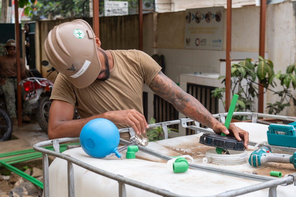 NMCB 1 Seabees São Tomé schoolhouse repair