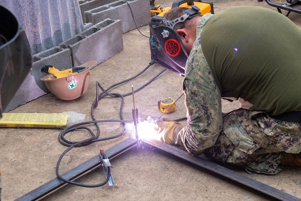 NMCB 1 Seabees São Tomé schoolhouse repair