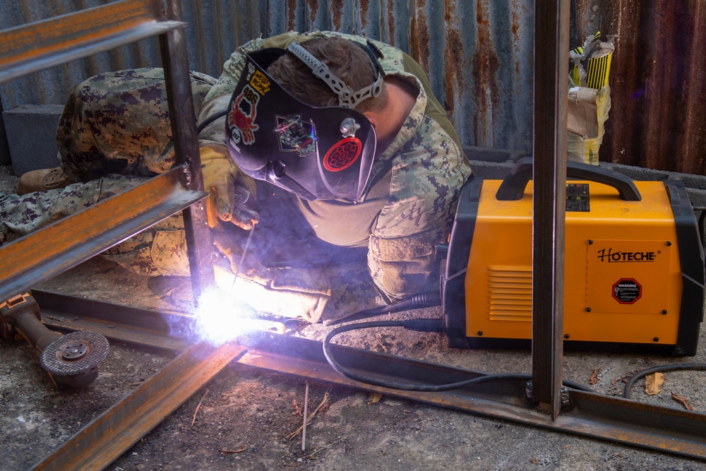 NMCB 1 Seabees São Tomé schoolhouse repair