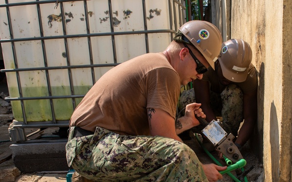 NMCB 1 Seabees São Tomé schoolhouse repair