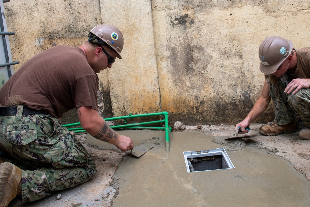 NMCB 1 Seabees São Tomé schoolhouse repair